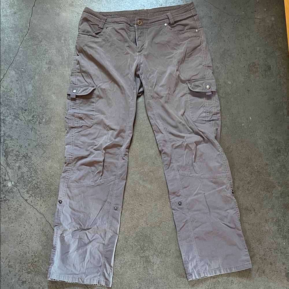 Kuhl Women's Gray Cargo Pants - Utility Pocket Detail